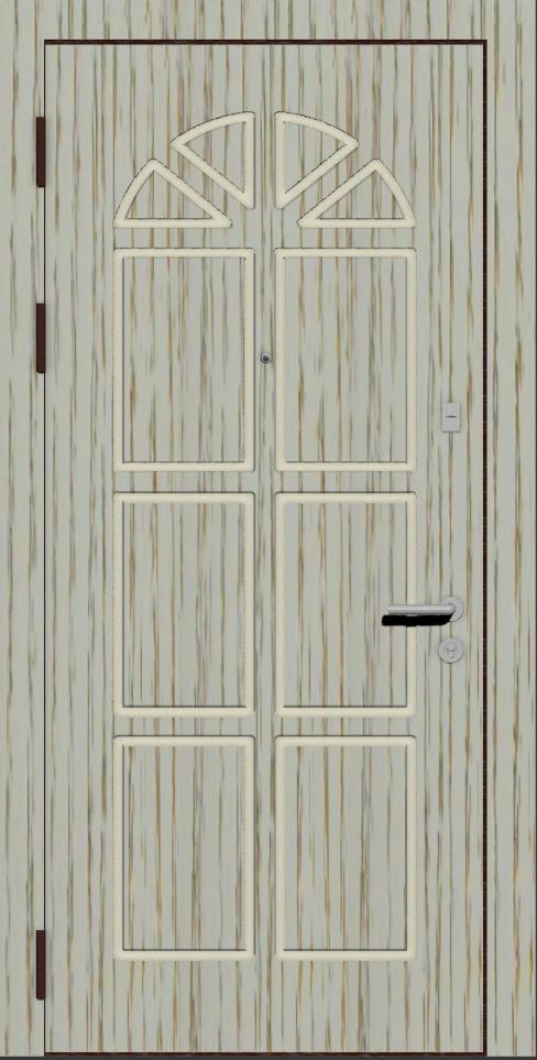 Надежная входная дверь с отделкой Шпон А8 1013 золотая патина